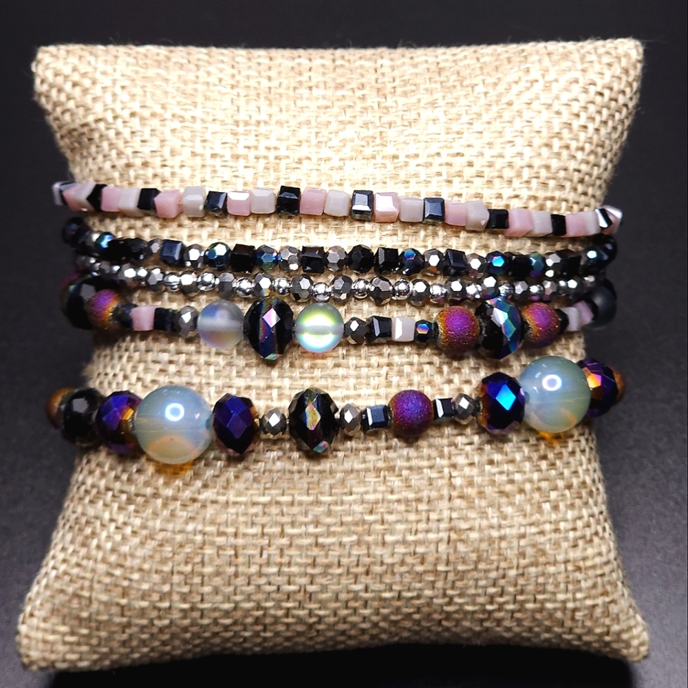 Stretch Bracelets "Galaxy" 5 Stackable - image 2